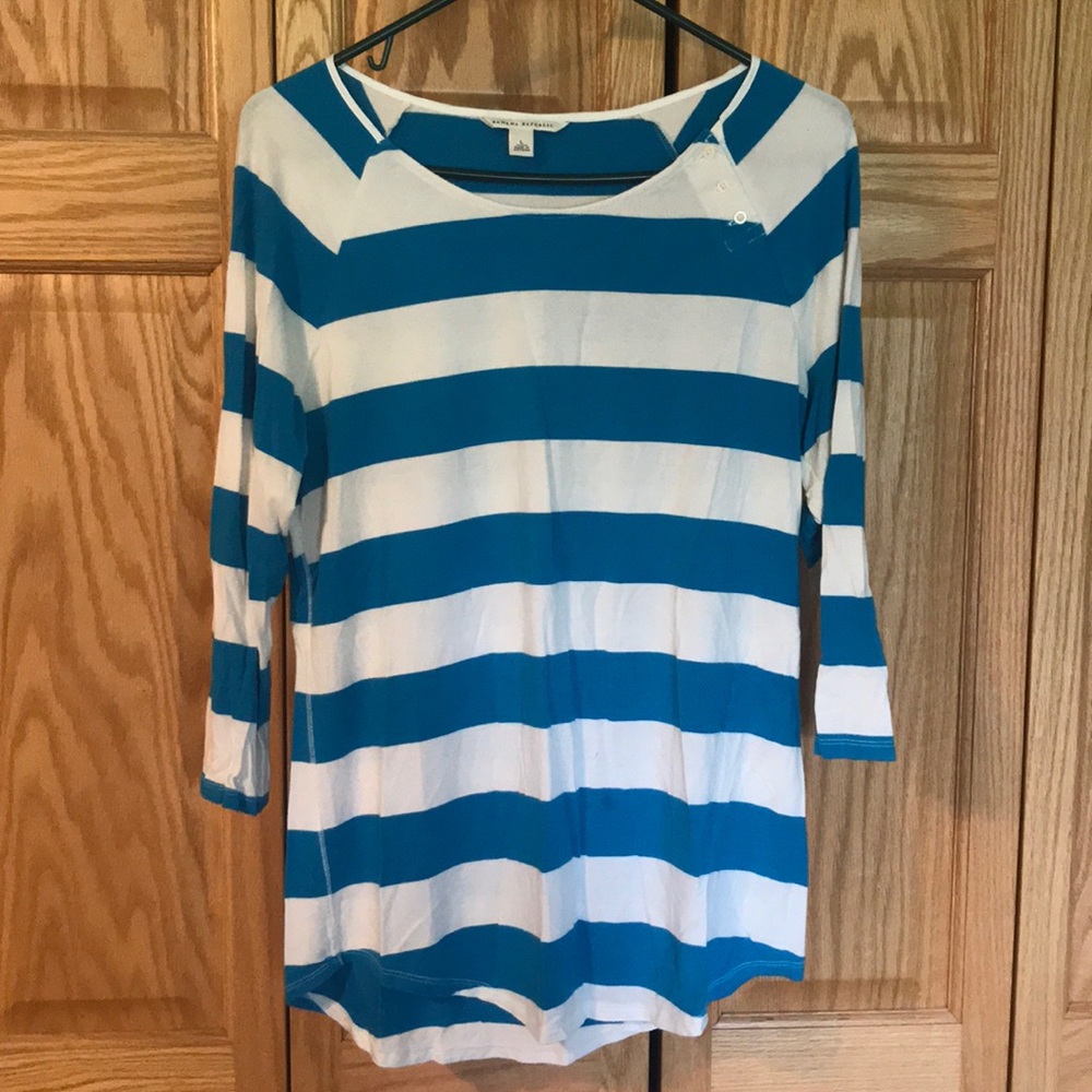Banana Republic 3/4 Sleeve Stripped Top